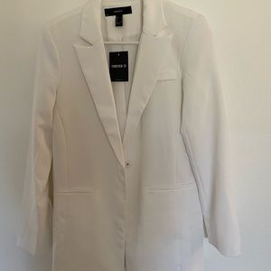 Forever 21 White Suit Jacket